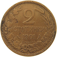 BULGARIA 2 STOTINKI 1901  #a062 0811 - Bulgarien