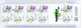 Ireland 2007 Flowers N Rate Booklet (55c) X 10, Used Neat Dublin Cds 17 VII 07 - Markenheftchen