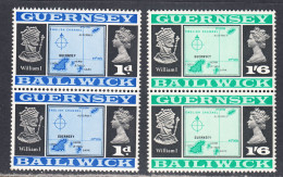 Guernsey 1969-70 Mint No Hinge, Pairs, Sc# 28-29, SG - Guernesey