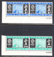 Guernsey 1969-70 Mint No Hinge, Pairs, Sc# 28-29, SG - Guernesey