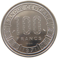 CAMEROON 100 FRANCS 1971 ESSAI  #t084 0069 - Kamerun