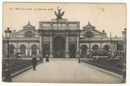 CPA, Belgique, N°137,Bruxelles , La Gare Du Midi , Animée - Cercanías, Ferrocarril