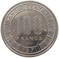 CENTRAL AFRICAN STATES 100 FRANCS 1971 ESSAI  #t084 0075 - Central African Republic