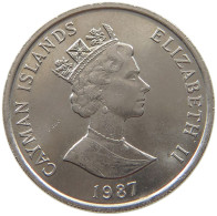 CAYMAN ISLANDS 25 CENTS 1987 Elizabeth II. (1952-2022) #s065 0365 - Cayman (Isole)