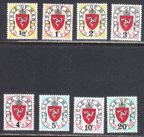 Isle Of Man 1973 Postage Due, Mint Mounted, Sc# , SG D1-D8 - Isla De Man