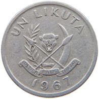 CONGO LIKUTA 1967  #a076 0473 - Congo (República Democrática 1964-70)