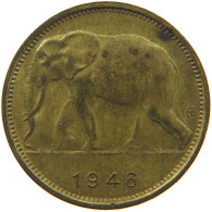 CONGO BELGIAN FRANC 1946  #a069 0845 - 1945-1951: Regentschap