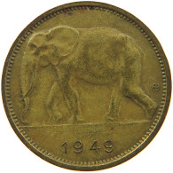 CONGO BELGIAN FRANC 1949  #a069 0839 - 1945-1951: Regency