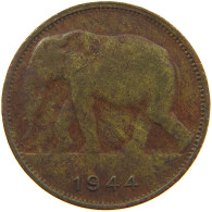 CONGO BELGIAN FRANC 1944  #a067 0299 - 1934-1945: Leopold III