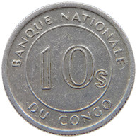 CONGO 10 SENGI 1967  #a076 0427 - Congo (República Democrática 1964-70)