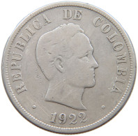 COLOMBIA 50 CENTAVOS 1922  #t133 0125 - Colombie