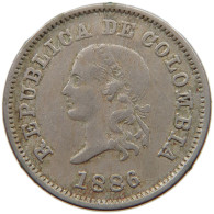 COLOMBIA 5 CENTAVOS 1886  #t133 0287 - Colombie