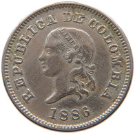 COLOMBIA 5 CENTAVOS 1886  #t092 0081 - Colombie