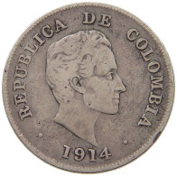 COLOMBIA 20 CENTAVOS 1914  #s055 0441 - Kolumbien