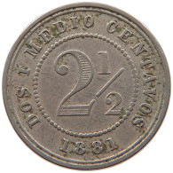 COLOMBIA 2 1/2 CENTAVOS 1881  #s028 0233 - Kolumbien