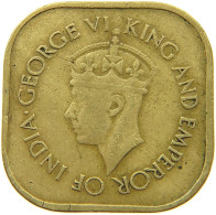 CEYLON 5 CENTS 1945 George VI. (1936-1952) #s080 0421 - Sri Lanka