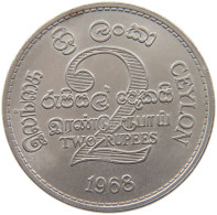 CEYLON 2 RUPEES 1968  #c083 0799 - Sri Lanka