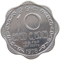 CEYLON 10 CENTS 1978  #c054 0067 - Sri Lanka