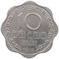 CEYLON 10 CENTS 1978  #a065 0095 - Sri Lanka