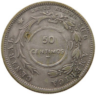 COSTA RICA 50 CENTIMOS 1923 COSTA RICA 50 CENTIMOS 1923 OVER 25 CENTAVOS 1889 #t064 0285 - Costa Rica