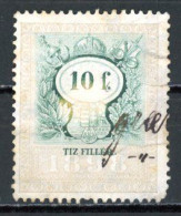 Autriche   Fiscal   Obl    ---      1893  --  10 Filler - Fiscale Zegels