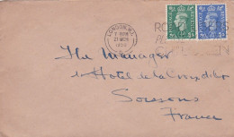 G-B- 1950--- Lettre LONDON W.I  Pour Soissons-02 (France)-timbres ,cachet  Date  21- MCH -1950-- - Cartas & Documentos