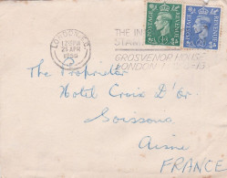 G-B- 1950--- Lettre LONDON E.C  Pour Soissons-02 (France)-timbres ,cachet  Date  25- APR -1950-- - Storia Postale