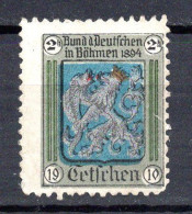 Bohême Et Moravie "Tetschen 1894/1910" 2h. Lion Argenté   0,30 €  (cote ?  1 Valeur) - Sonstige & Ohne Zuordnung