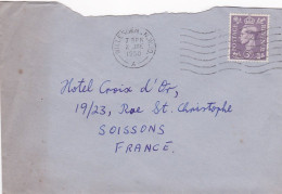 G-B- 1950--- Lettre  WILLESDEN  Pour Soissons-02 (France)-timbres ,cachet  Date  2- JNE -1950-- - Briefe U. Dokumente