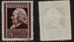 AUSTRIA ÖSTERREICH AUTRICHE 1937 Sc B156 Mi 649 PHYSICIAN ARZT MÉDECIN Gerhard Van Swieten Médecine Medizin Medicine - Médecine