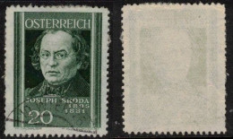 AUSTRIA ÖSTERREICH AUTRICHE 1937 Sc B159 Mi 652 PHYSICIAN ARZT MÉDECIN Joseph Skoda Médecine Medizin Medicine - Médecine