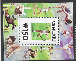 Vanuatu Mnh ** Tennis Sheet 1988 4 Euros - Vanuatu (1980-...)