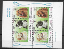 New Zealand Sheet Mnh ** 1982 4 Euros Dog - Blocchi & Foglietti