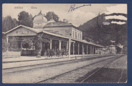 CPA Roumanie Romania Roemenie Circulé Sinaia Gare Chemin De Fer Station - Romania