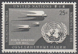 UNITED NATIONS NY   SCOTT NO C4  MNH     YEAR  1951 - Poste Aérienne