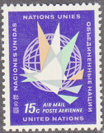 UNITED NATIONS NY   SCOTT NO C11  MNH     YEAR  1964 - Luftpost