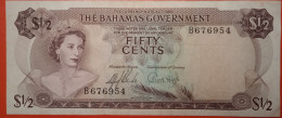 Banknote 1/2 Dollar Bahamas 1965 Rare - Bahamas