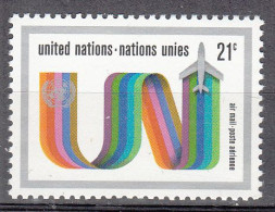 UNITED NATIONS NY   SCOTT NO C18  MNH     YEAR  1972 - Aéreo