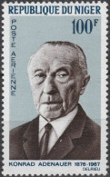 NIGER Poste Aérienne  74 ** MNH Chancelier KanzlerKonrad Adenauer 1876-1964 RFA Allemagne 1967 - Niger (1960-...)
