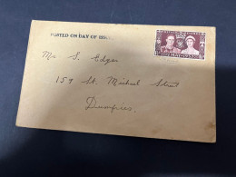 7-11-2023 (1 V 34) UK FDC Letter Posted To Dumfries (1937) - ....-1951 Pre-Elizabeth II