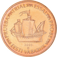 Estonie, Euro Cent, 2003, Unofficial Private Coin, FDC, Cuivre Plaqué Acier - Privéproeven