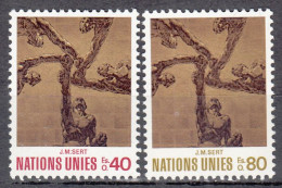 UNITED NATIONS GENEVA   SCOTT NO 28-29   MNH     YEAR  1972 - Neufs