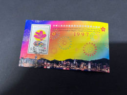 Stamps (7-11-2023) Hong Kong Mini-sheet (1997) Postaly Used - Usados