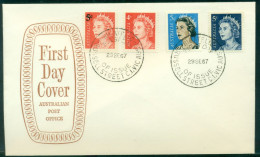 Australia 1967 QEII Coils, Booklet, Surcharge FDC - Brieven En Documenten