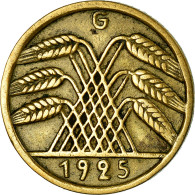 Monnaie, Allemagne, République De Weimar, 5 Reichspfennig, 1925, Karlsruhe - 5 Renten- & 5 Reichspfennig