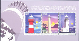 2022. Georgia, Lighthouses Of Georgia, S/s, Mint/** - Géorgie