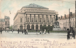 BELGIQUE - Liège - Le Théâtre - Colorisé - Animé - Carte Postale Ancienne - Luik