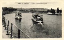 BELGIQUE - Liège - Le Pont Du Commerce Et Bateaux Mouches - Carte Postale Ancienne - Liege