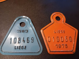 Deux Plaques Vélo - Kennzeichen & Nummernschilder