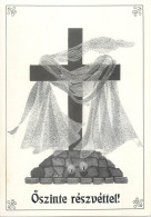 Postcard Hungary Oszinte Reszvettel Cross - Monumenti